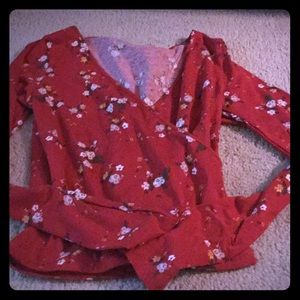 Crop long sleeve shirt